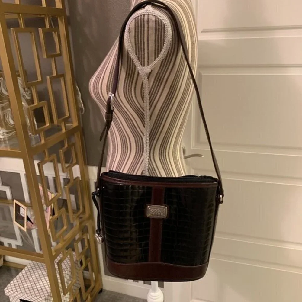 Brighton Embossed Leather Shoulder Bag